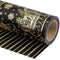 WRAPAHOLIC Reversible Christmas Wrapping Paper - Mini Roll - 17 Inch X 33 Feet - Black and Gold Sleigh Stripe with Metallic Foil for Chrsitmas, Holiday, Party Celebration Black & Gold - Seigh