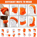 3 Cool Face Covering Seamless Summer Neck Gaiters for Men Balaclava Sun Protection for Outdoor (Fluorescent Orange)