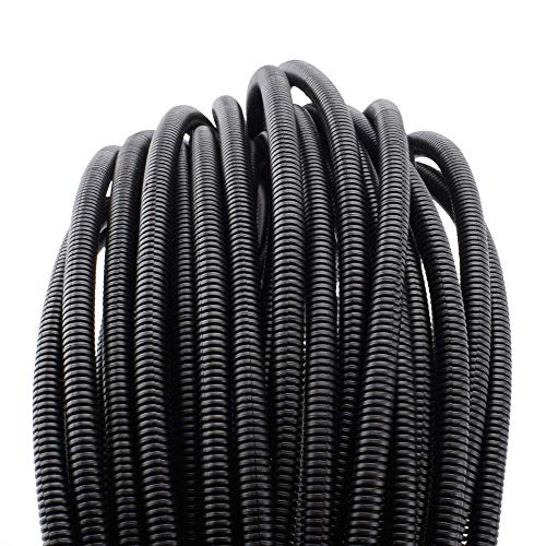 ZhiYo 100 FT 1/4” Wire Loom Split Tubing Auto Wire Conduit Flexible Cover