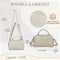 Crossbody Bags for Women,VASCHY Vegan Leather Top Handle Satchel Handbag Fashion Shoulder Bag Purse Beige