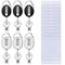 6 Pcs Retractable Badge Holders with 10 Pcs Waterproof Transparent Card Holder, SENHAI Carabiner Belt Clip Split Ring and Vertical Style Clear ID Card Holders