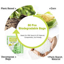 1.2 Gallon Small Garbage Bags Biodegradable 5 Liter Mini Compostable Strong Bathroom Trash Bags with Tear & Leak Resistant, Recycling Eco-Friendly Trash Can Liner, Green, 80 Counts