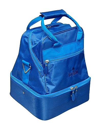 Acclaim Ladies Seattle Deluxe Ripstop Mini Nylon Four Bowls Indoor & Outdoor Bowling Bag with Four Bowls Carrier to Fit Up to Size 2 Bowls (Blue)