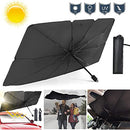 Car Windshield Sun Shade Umbrella, Front Window Visor Sun Shade Cover, 140 x 78 cm Large Size Auto Windshield Covers Trucks Cars Cover, UV Protection, Heat Insulation, Easy Fold