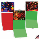 10 Assorted 'Light Brights' Blank All Occasion Christmas Cards with Envelopes (Mini 4" x 5.25"), Boxed Season's Greetings Cards With Close-Ups of Colorful Holiday Lights