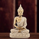 Praying Buddha Statue, Buddha Figurine Carving Statue, Meditating Seated Buddha Statue Carving Figurine Craft Home Decoration Ornament for Meditation Space/Prayer Room/Sacred Room (A Gold)