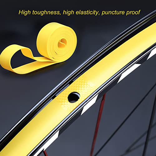 2 Pcs Bike Tire Liner, Inner Tube Bicycle Flat Protector Pad PVC Bicycle Strip Rim Tape Bike Accessories for 26inch Mountain and Road Bicycle Tires