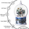 10.2 Inch High Large Size Christmas Snow Globes,Large Size Glitter Globe,6H Timer Musical Box with 8 Christmas Songs