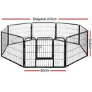 i.Pet 24" Large 8 Panel Pet Dog Playpen Rabbit Play Pen Playpens Fence Cage Cages Puppy Exercise Enclosure Crate Pets Barrier Portable Outdoor Indoor Run Gate Guinea Pig Heavy Panels Kennel