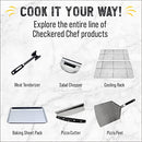 Checkered Chef Baking Sheet with Wire Rack Set - Twin Set w/Half Sheet Pan & Stainless Steel Oven Rack for Cooking