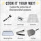 Checkered Chef Baking Sheet with Wire Rack Set - Twin Set w/Half Sheet Pan & Stainless Steel Oven Rack for Cooking