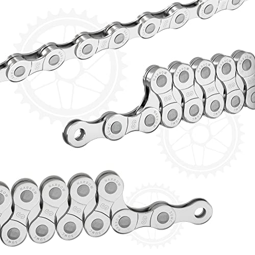 6/7/8/9/10/11/12 Speed Bike Chains, Lightweight Durability Bicycle Chains for Road Mountain Bike with Quick Link Connector