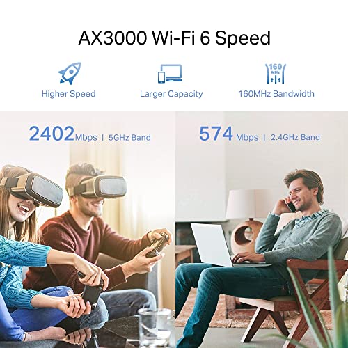 TP-Link AX3000 Wi-Fi Range Extender - Internet Booster, Wi-Fi 6, Dual Band, AP Mode w/Gigabit Port, APP Setup, OneMesh Compatible (RE705X) AU Version