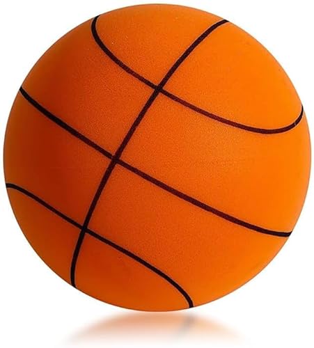 Silent Basketball, 2023 Silent Basketball Dribbling Indoor, The Handleshh Silent Basketball, Hushhandle Silent Foam Basketball, Indoor Training Foam Ball No Noise No Sound Basketball (18CM, Orange)