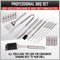 HORUSDY 18-Piece Stainless Steel BBQ Tool Set, Barbecue Grill Utensils Kit with Aluminium Case for Indoor and Outdoor Cooking (18-Piece Set)