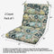 Magpie Fabrics Patio Tufted High Back Chair Cushion 2 Count, Waterproof Fade Resistant Indoor Outdoor Deep Seating Rocking Chair Swing Seat/Back Cushions - Green Floral