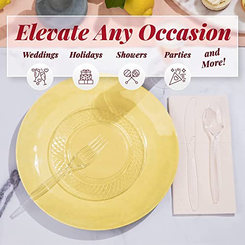 300 Pieces Plastic Cutlery, Plastic Spoons, Plastic Forks, Party Cutlery, Reusable, 100 Knives, Forks and Spoons, Party Tableware Reusable & Robust Party Cutlery