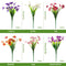 ZCOINS 12 Bundles Artificial Flowers Plants Outdoor Indoor, UV Resistant Fake Silk Flowers Faux Plastic Flowers Plants for Home Garden Decorations, Multicolor-6 Colors (Multicolor A)