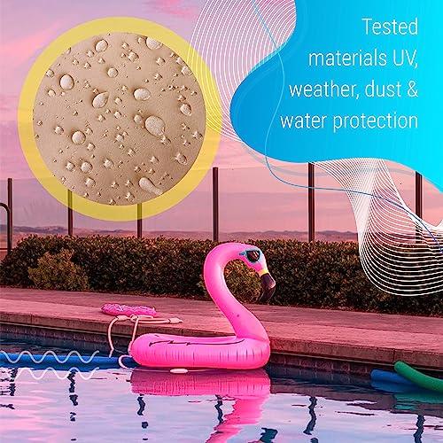 ARDILA VEELA Swimming Pool Solar Reel Protective Cover for Pools up to 18' Wide - Poly Tarp Swimming Pool Solar Blanket Protective Cover - Reel Protective Cover for Pools - Winter Cover (Cover Only)
