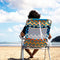 SunnyFeel Folding Beach Chair 5-Postion Adjustable Reclining High Back Head Rest Aluminum Portable Lounge Chairs for Adults Outdoor (Ocean Wave)