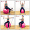 INTENT SPORTS Yoga Ball Chair – Stability Ball with Inflatable Stability Base & Resistance Bands, Fitness Ball for Home Gym, Office, Improves Back Pain, Core, Posture & Balance (65 Cm) (Pink)