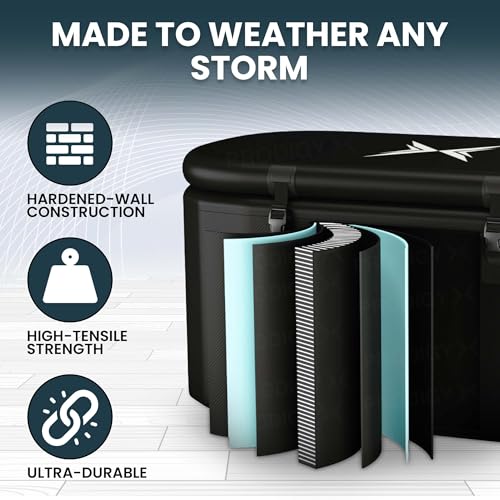 PRODIGYX Ice Bath Tub for Athletes XL - Water Chiller Compatible - Cold Plunge - Outdoor, Portable, Inflatable - RecoveryPRO