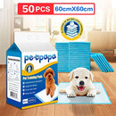 Petpapa 50 pcs Premium Leak-Proof Puppy Pet Dog Indoor Cat Toilet Training Pads Super Absorbent 60x60cm