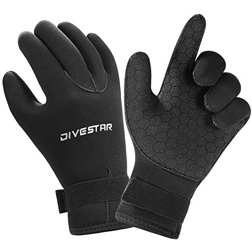 Wetsuit Gloves Neoprene Scuba Diving Gloves Surfing Gloves 3MM 5MM for Men Women Kids, Thermal Anti Slip Flexible Dive Water Gloves for Spearfishing Swimming Rafting Kayaking Paddling
