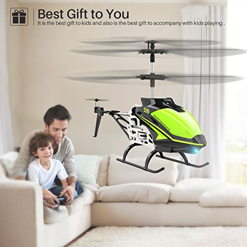 (Green) - SYMA RC Helicopter, S39 Aircraft with 3.5 Channel,Bigger Size, Sturdy Alloy Material, Gyro Stabiliser and High & Low Speed, Multi-Protection Drone for Kids and Beginners to Play Indoor-Green