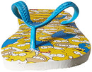 Havaianas Unisex's Simpsons Flip-Flop, White Turquoise White, 3/4 UK