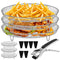 5 PCS Air Fryer Rack for 4.2QT-5.8QT Air Fryer Ovens, Round Air Fryer Dehydrator Rack with Heightening Feet, Stainless Steel Air Fryer Stacking Rack Accessories for Baking (A)