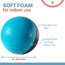 Botabee 4" Foam Mini Basketball Balls for Mini Hoop Basketball or Over The Door Basketball Hoop Games, 2 Pack | Safe & Quiet Foam Basketball for Nerf Basketball Hoops and Other Indoor Mini Hoops