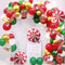 103 Pcs Christmas Candy Party Balloon Garland Arch Kit, Red Green White Gold Confetti Latex Balloon and Candy Cane Round Lollipop Mylar Foil Balloon for Christmas Holiday Candy Theme Baby Shower Birthday Party Supplies