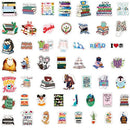 100PCS Reading Stickers,Waterproof Motivational Stickers for Journalings Planner,Trendy Vinyl Stickers for Water Bottles Book Laptops Stickers for Kids