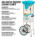Nostalgia Snow Cone Cart Main 48" Tall 48 in Snow Cone Cart