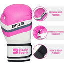 Stealth Sports 6oz Kids Boxing Gloves for Boys & Girls – Soft Padded Junior Training Gloves for Aged 6 to 11 Years - Punch Bag, MMA, Kickboxing, Muay Thai, Sparring, Boxing Mitts for Kids (Pink)