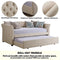 Rosevera Elsa Twin Size Daybed with Trundle, Beige