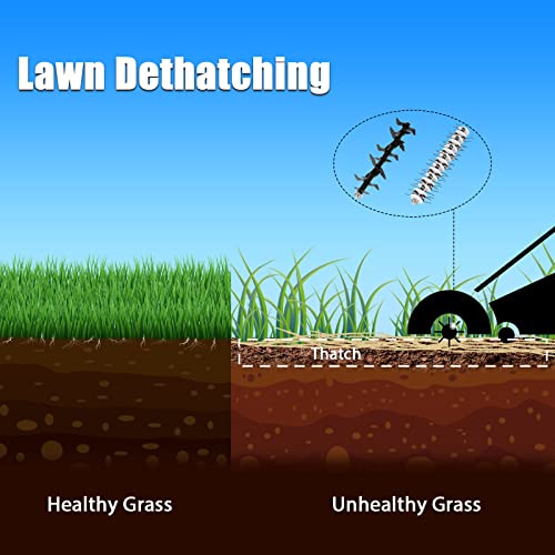 LawnMaster GVB1316 Electric 16” 13 Amp Dethatcher and Scarifier with 12 Gallon Collection Bag
