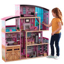 KidKraft Shimmer Mansion Wooden Dollhouse for 12-Inch Dolls with Lights & Sounds and 30-Piece Accessories