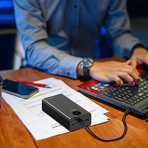 ROMOSS Laptop Power Bank, 40000mAh USB C PD Portable Laptop Charger, 65W Fast Charging High Capacity External Battery Pack for MacBook Pro/Dell XPS, Microsoft Surface, iPad Pro, iPhone 13, and More