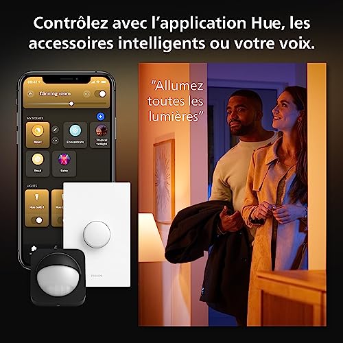 Philips Hue White & Color Ambiance Surimu Panel, 30 x 30 cm, Dimmable, Up to 16 Million Colours, Controllable via App, Compatible with Amazon Alexa (Echo, Echo Dot)