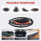 NAYUKII Mini Trampoline Fitness Rebounder for Adults and Kids Indoor&Outdoor Max Load 200kg Trampoline for Workout Fitness for Quiet and Safely Cushioned Bounce (Trampoline-Red(02)-armrest-48'')