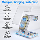 HEYMIX Wireless Charger, 3 in 1 Wireless Charging Station, 15W Fast Wireless Phone Charging Dock Compatible with Apple Watch,AirPods, iWatch 8/7/SE/6/5,iPhone 14/13/12/11,Samsung (with QC3.0 Adapter)