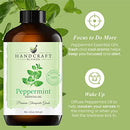 Handcraft Peppermint Essential Oil - 100% Pure and Natural - Premium Therapeutic Grade with Premium Glass Dropper - Huge 4 fl. oz