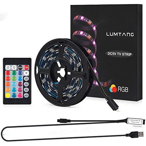 LED TV Backlights, 3m/9.8ft USB LED Strip Lights with Remote SMD 5050 LED Lights 5V LED Strip Bias Lighting for 46 inch~65 inch HDTV Television PC Monitor Home Theater [Energy Class A]