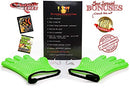 KITCHEN PERFECTION Silicone Smoker Oven Gloves -Extreme Heat Resistant BBQ Gloves-Handle Hot Food Right on Your Grill Fryer&Pit|Waterproof Grilling Cooking Baking Mitts |Superior Value Set +2 Bonuses