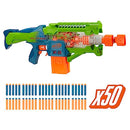 Nerf Elite 2.0 Double Punch Motorized Dart Blaster, Rapid Alternating Barrels, 50 Nerf Elite Darts, 2X 10-Dart Clips, Ages 8 & Up