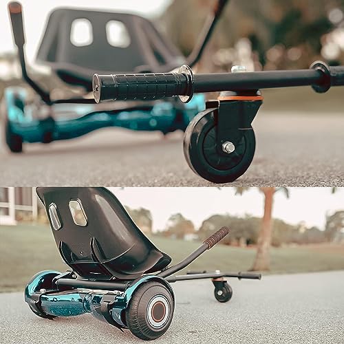 Hoverboard seat Attachment Go-Kart fits 6.5”/ 8”/ 10” hoverboards, Hover cart for Kids & Adults , Accessory for self Balancing Scooter (Blue)