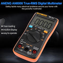 ANENG AN8008 True-RMS Digital Multimeter AC DC Voltage Ammeter Current Ohm Meter Test Diodes Transistors Temperature Red