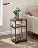 Vasagle LET273B01 Storage Shelf Side Table, Vintage Brown